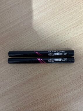 2 Count of Maybelline Master Precise All Day Liquid Mini Eyeliners